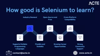 How good is Selenium to learn- ACTE Technologies
