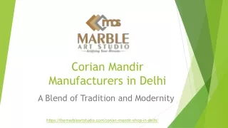 Corian Mandir Manufacturers in Delhi