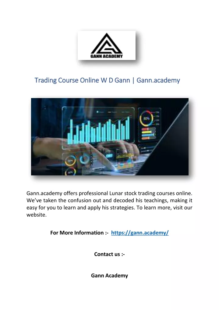 trading course online w d gann gann academy