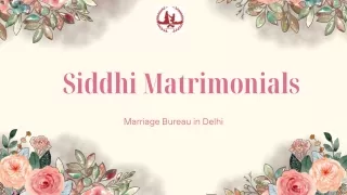 Marriage Bureau in Delhi