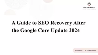 A Guide to SEO Recovery After the Google Core Update 2024