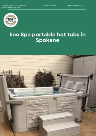 Discover the benefits of Eco Spa portable hot tubs in Spokane