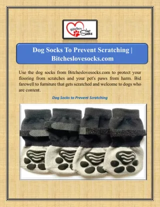 Dog Socks To Prevent Scratching | Bitcheslovesocks.com