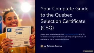 your complete guide to the quebec selection