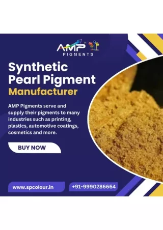 At AMP Pigments, we don't just manufacture synthetic pearl pigments