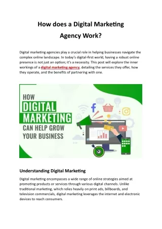How does a Digital Marketing Agency Work - Letsdiskuss
