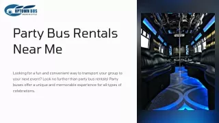 How to Find the Best Party Bus Rentals Near You