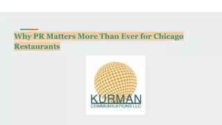 Why PR Matters More Than Ever for Chicago Restaurants