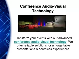 Conference Audio-Visual Technology