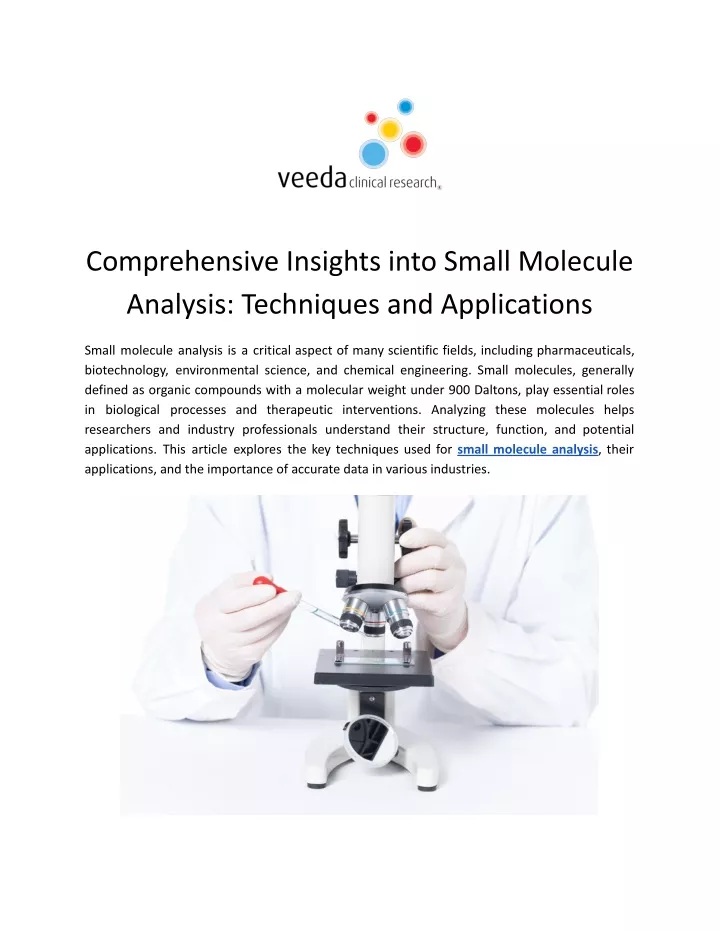 comprehensive insights into small molecule