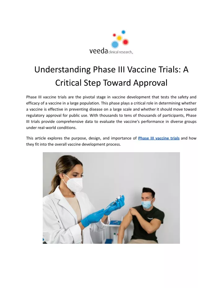 understanding phase iii vaccine trials a critical