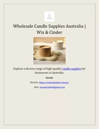 Wholesale Candle Supplies Australia