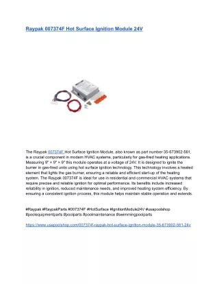 raypak 007374f hot surface ignition module 24v