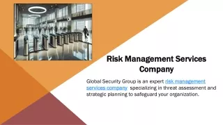risk management services risk management services