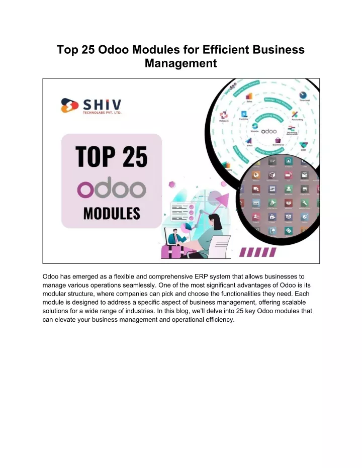 top 25 odoo modules for efficient business