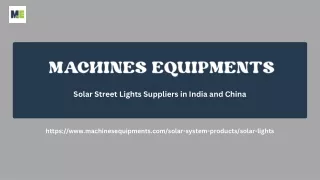 Solar Street Lights Suppliers