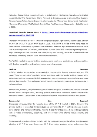 Wi-Fi 6 Market Overview: Size, Share, and Trends Forecast