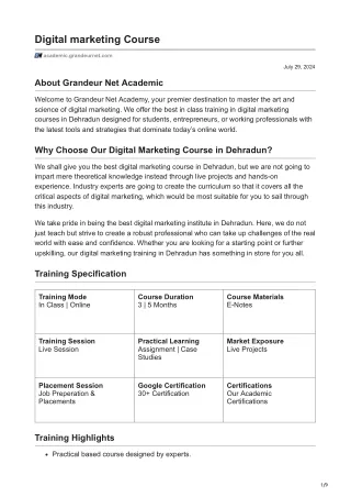 digital marketing course