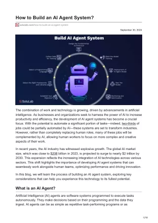 how to build an ai agent system