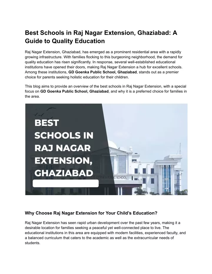 best schools in raj nagar extension ghaziabad