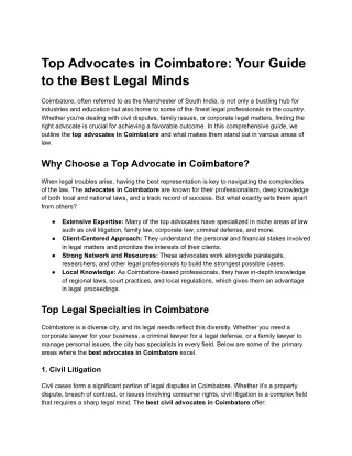 Top Advocates in Coimbatore_ Your Guide to the Best Legal Minds