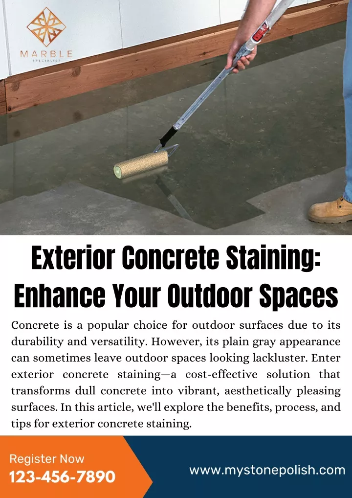 exterior concrete staining enhance your outdoor