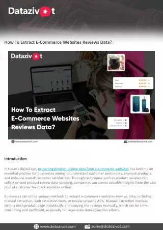 how to extract e commerce websites reviews data