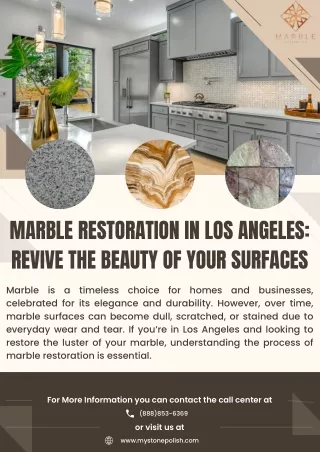 Expert Marble Restoration in Los Angeles