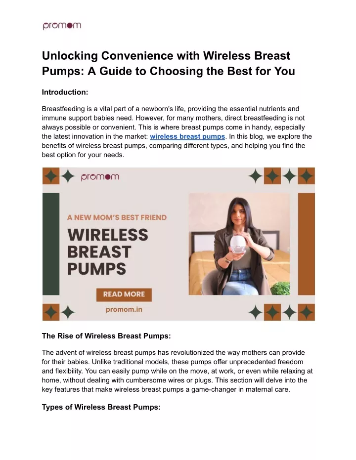 unlocking convenience with wireless breast pumps