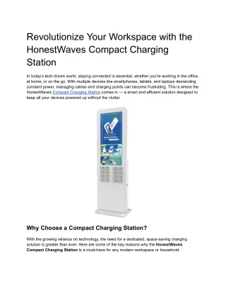 Stay Organized with the HonestWaves Compact Charging Station