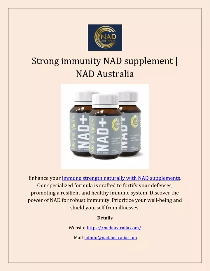 strong immunity nad supplement nad australia