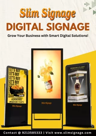 Digital Signage Services In Delhi | Slim Signage | Outdoor Sign Board