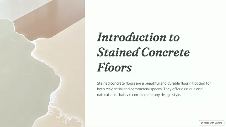 introduction to stained concrete floors