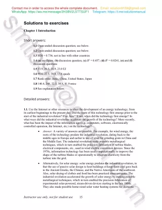 Instructor Manual for Energy Systems Engineering 3rd Edition by Vanek and Albright