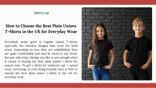 How to Choose the Best Plain Unisex T-Shirts in the UK for Everyday Wear