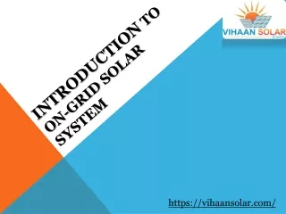 introduction to on grid solar system