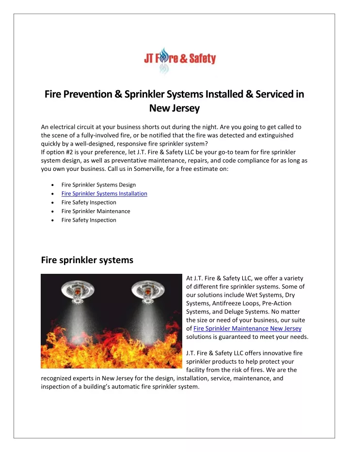 fireprevention sprinklersystemsinstalled