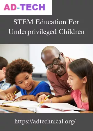 Empowering Underprivileged Kids With STEM Education  AD-Tech