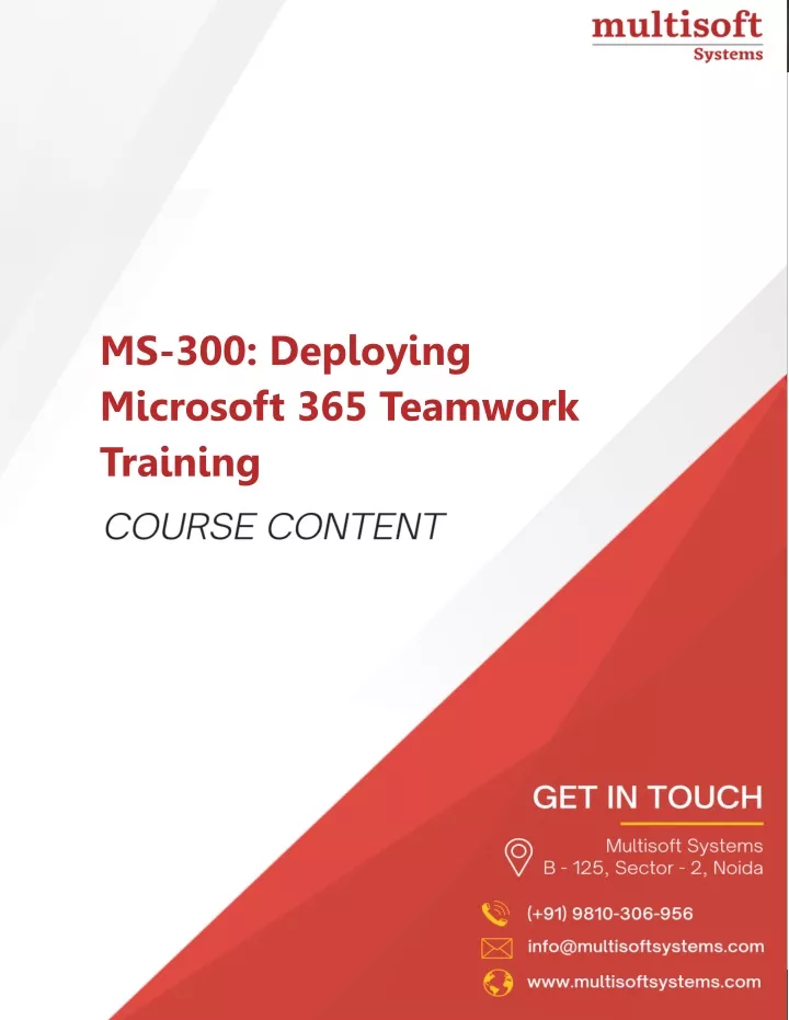 ms 300 deploying microsoft 365 teamwork training