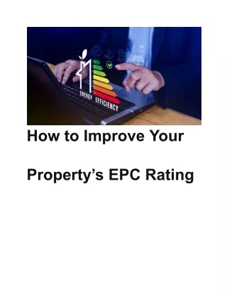 How to Improve Your Property’s EPC Rating