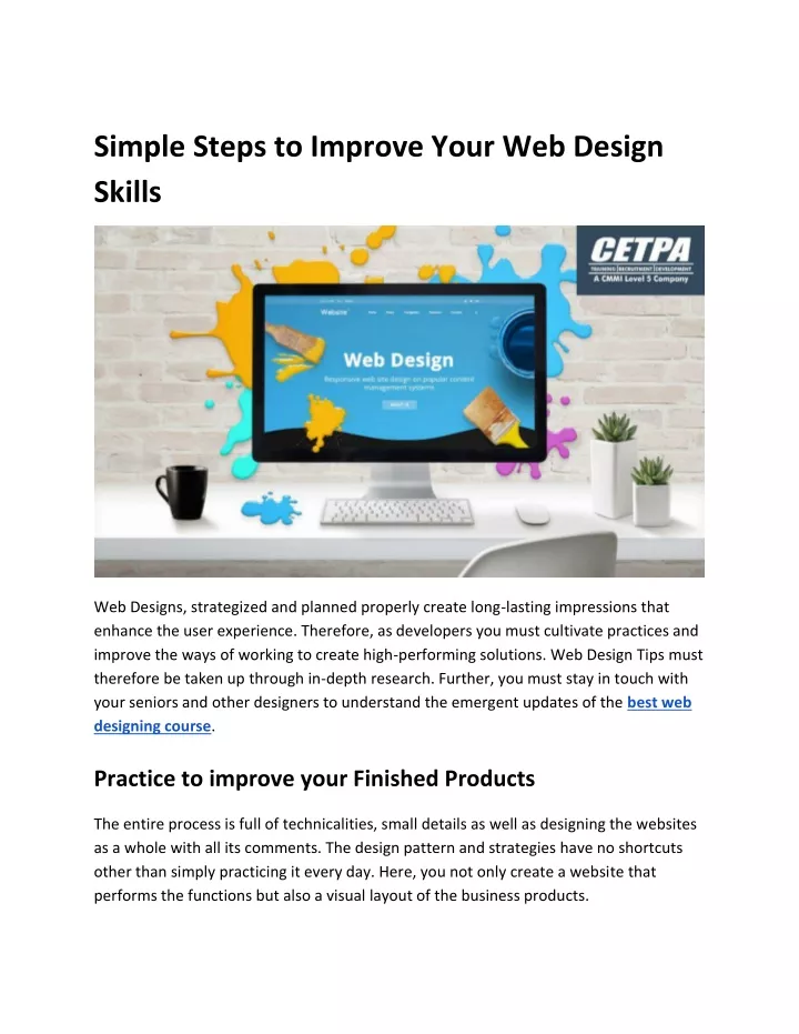 simple steps to improve your web design skills