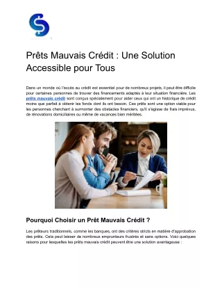 pr ts mauvais cr dit une solution accessible pour