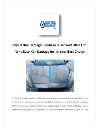 Car Dent Removal Shop Near Me | Easy Dent Removal
