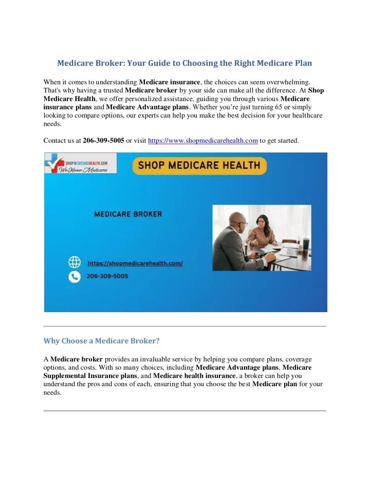 medicare broker your guide to choosing the right