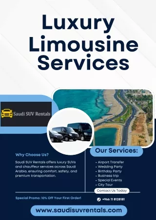 Luxury Limousine Service For Airport Transfer Wedding Party Business Trip Special Events City Tour