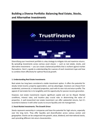building a diverse portfolio balancing real