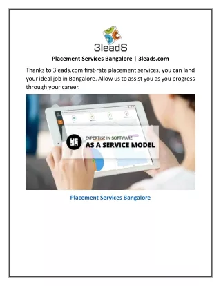 placement services bangalore 3leads com