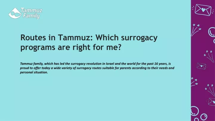 routes in tammuz which surrogacy programs are right for me