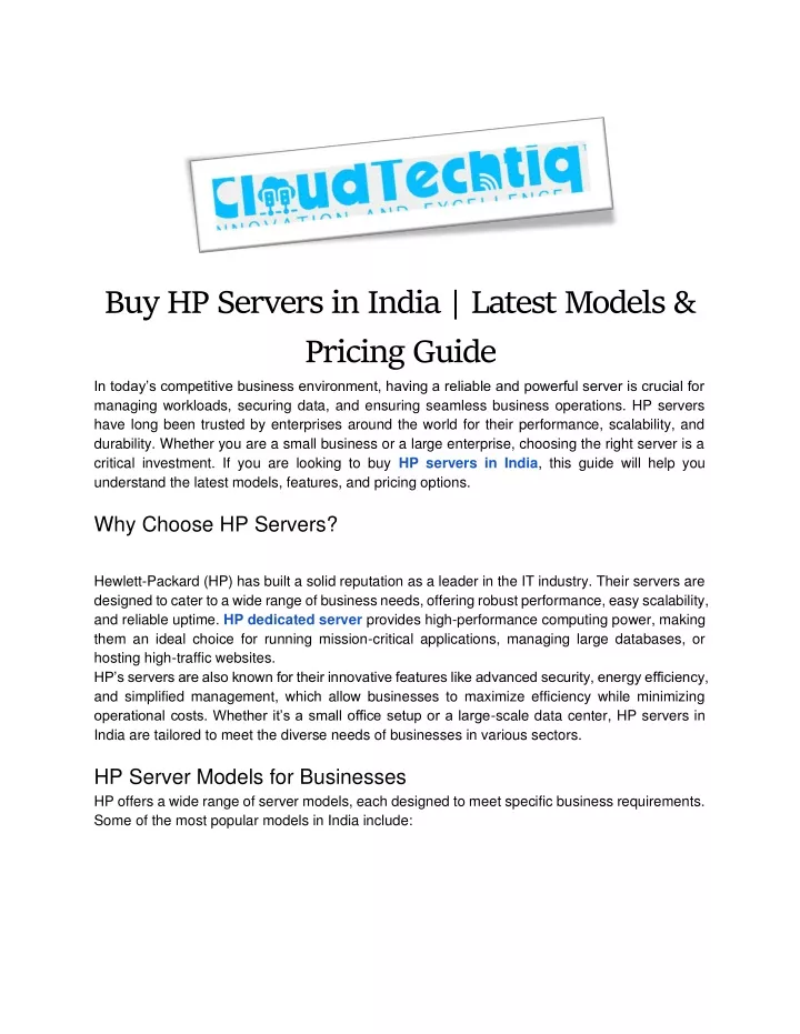 buy hp servers in india latest models pricing