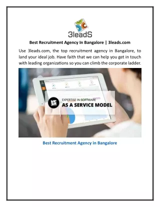 best recruitment agency in bangalore 3leads com